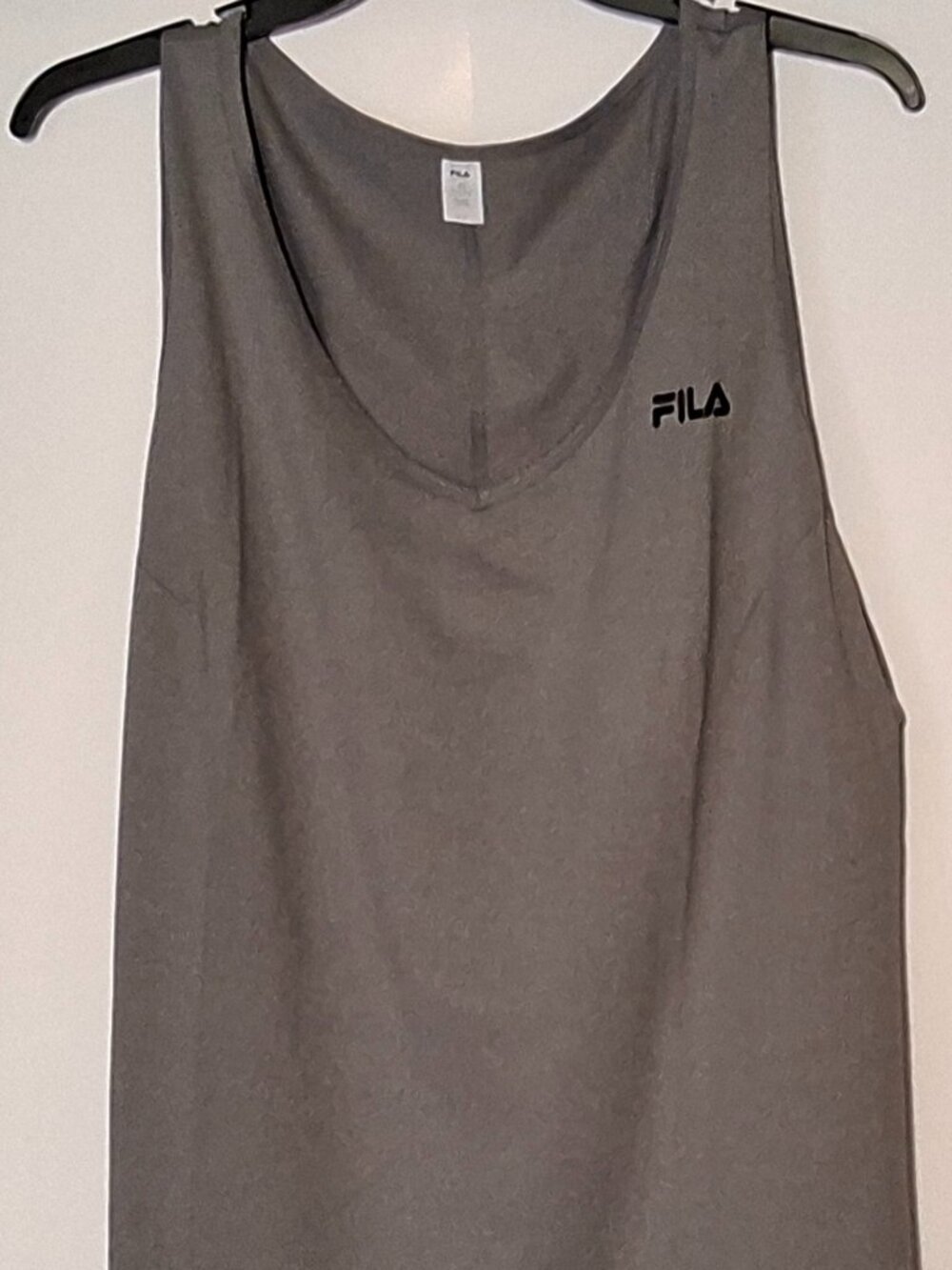 Women's FILA Sport Gray Heather V-Neck Workout Tank